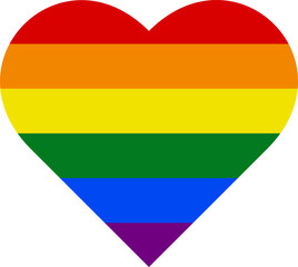 heart flag in lgbt community style
