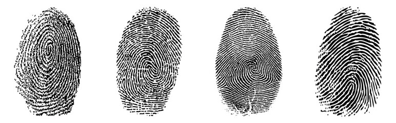 Fingerprints icon set - obrazy, fototapety, plakaty