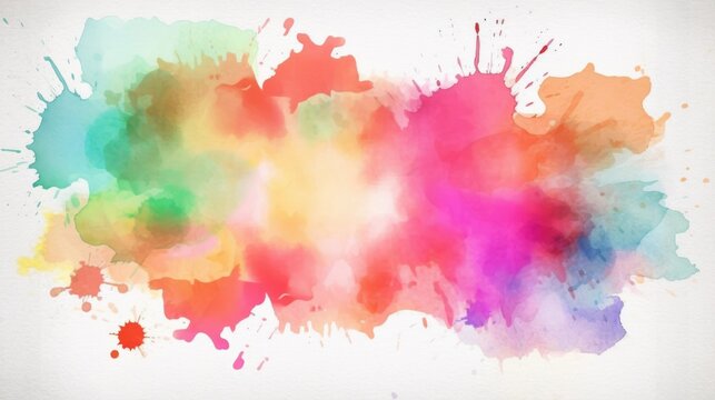 Stylish Design Texture Banner. Abstract Multicolored Painting. Generative AI.