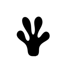 Fototapeta na wymiar Animals footprints silhouette