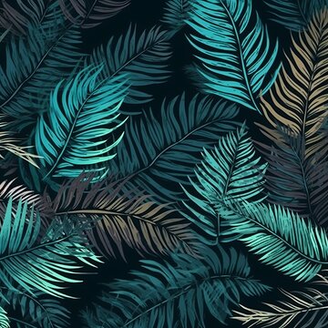 background with leaves Generative AI