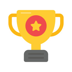 Creatively designed flat icon of trophy in editable style, achievement trophy vector design