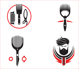 illustration of comb salon