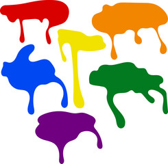 paint blots in the style of the lgbt community