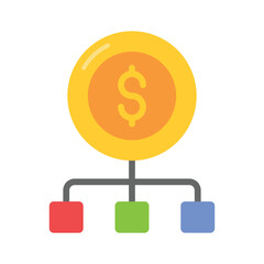 Money Diversification icon in modern style isolated on white background