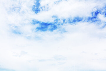 White cirrus clouds blue sky background, fluffy cumulus cloud texture closeup, beautiful cloudy skies, cloudscape, summer sunny day heaven, cloudiness weather backdrop, ozone layer, overcast, oxygen