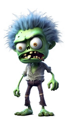 Cartoon style zombie animated character,ai generated