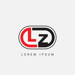 LZ or ZL Letter Initial Logo Design, Vector Template - obrazy, fototapety, plakaty