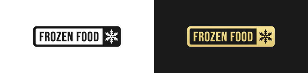 Frozen food label or Frozen food symbol vector isolated in flat style. Best Frozen food label for product packaging design element. Simple Frozen food symbol for packaging design element.