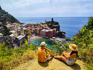 Miglior vista panoramica su Vernazza, Liguria