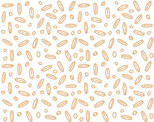 Fototapeta premium Grains seamless pattern background. Cereal Editable outline stroke. Vector line.