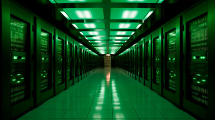 A room of computers servers Generative AI