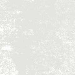 Grunge surface texture with dirty small spots, grit and noise. Abstract white background with randomly filling small dirty spots. Overlay template. Vector