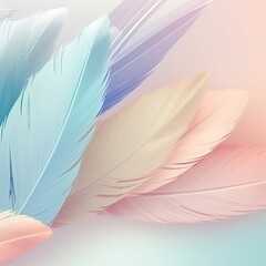 Fototapeta na wymiar pastel colour feather abstract background 