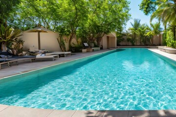 Fototapeta premium swimming pool in hotel
