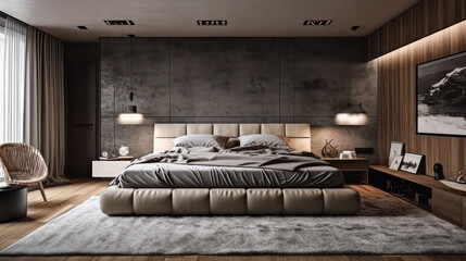 3D rendering Bedroom Concept interior design