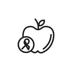 Apple Food Fruit Outline Icon