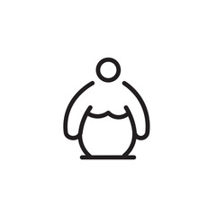 Apron Fat Obesity Outline Icon
