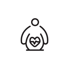 Apron Fat Obesity Outline Icon