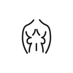 Back Body Obesity Outline Icon
