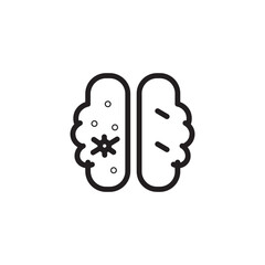 Bacteria Brain Cancer Outline Icon