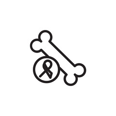 Bone Cancer Day Outline Icon