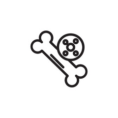 Bone Cancer Tumors Outline Icon