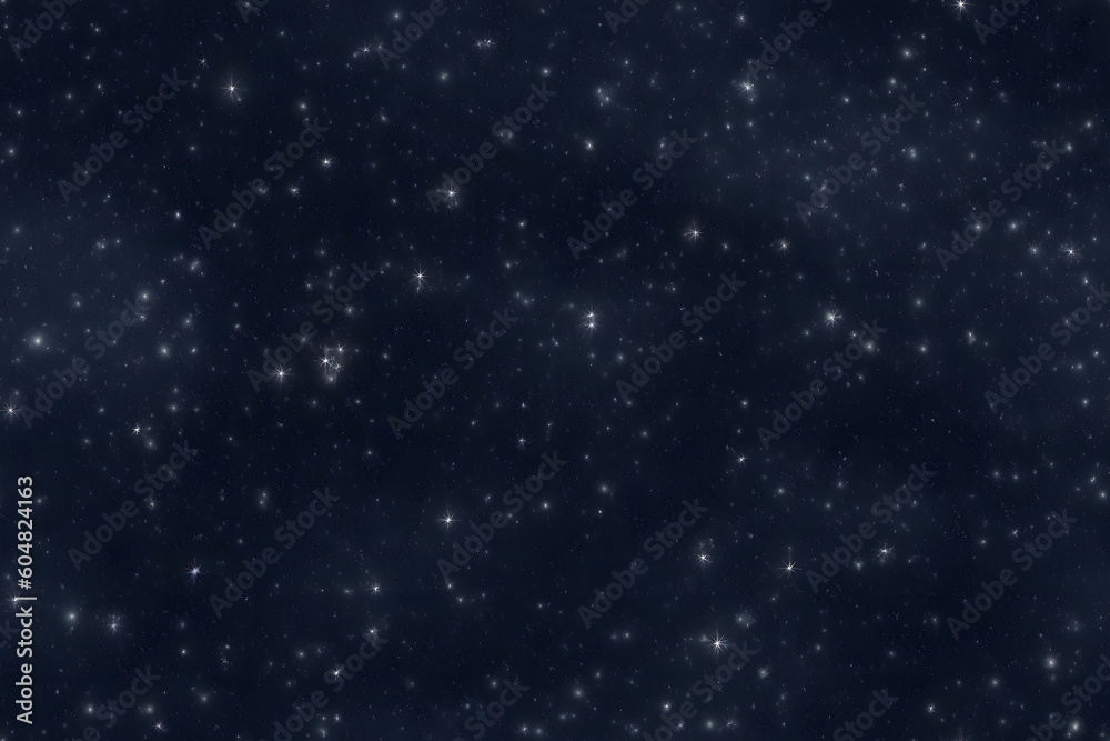 Wall mural seamless texture and full-frame background of starry night sky and outer space. neural network gener