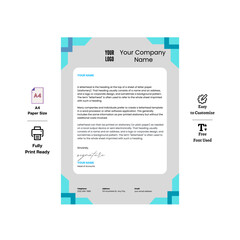 Corporate Letterhead Template Abstract Design , Editable Corporate Letterhead Template Abstract Design .