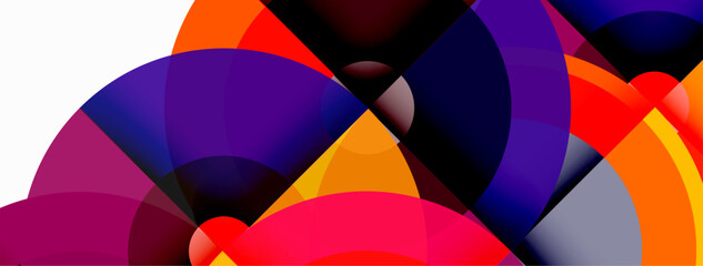 Circle trendy minimal geometric abstract background. Vector Illustration For Wallpaper, Banner, Background, Card, Book Illustration, landing page