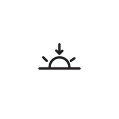 Sun Beach Sea Outline Icon