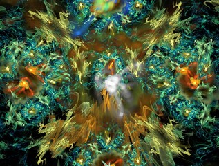 Fototapeta na wymiar Imaginatory fractal abstract background Image