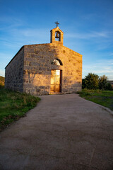 Fototapeta na wymiar Chiesa campestre del paese di Sorradile, provincia di Oristano, Sardegna
