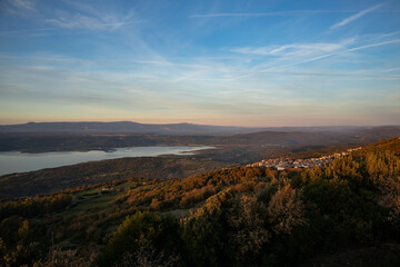Tramonto visto dal territorio di Sorradile, provincia di Oristano, Sardegna