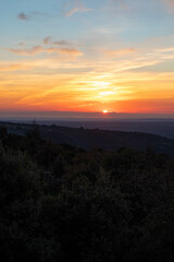 Tramonto visto dal territorio di Sorradile, provincia di Oristano, Sardegna