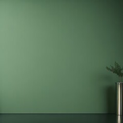empty room with green wall