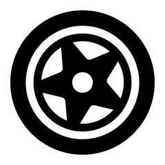 Obraz premium Car Wheel Icon