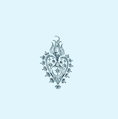 THESE HIGH QUALITY SACRED HEART JESUS VECTOR FOR USING VARIOUS TYPES OF DESIGN WORKS LIKE T-SHIRT, LOGO, TATTOO AND HOME WALL DESIGN