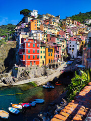 Panoramica su Riomaggiore, Liguria