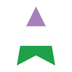 Genderqueer pride flag. LGBTQ flag 