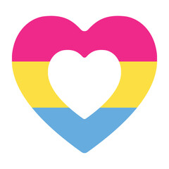Pansexual pride flag. LGBT flag 