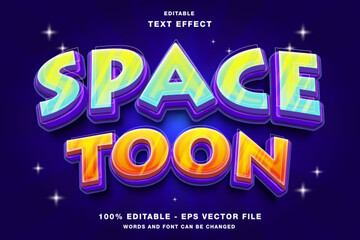 Space Toon Editable Text Effect