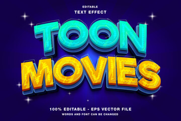 Toon Movies Editable Text Effect