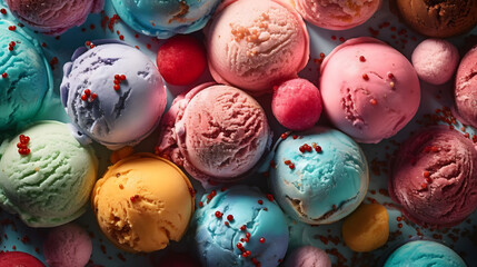 colourful ice cream background 