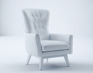 Fototapeta premium trendy white armchair. Generative AI