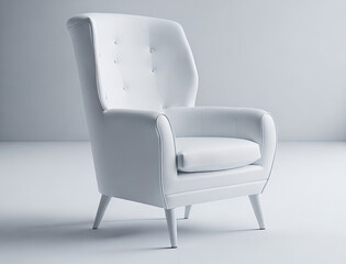 Fototapeta premium White modern chair. Generative AI