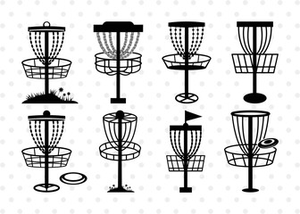Disc Golf SVG Cut Files | Disc Golf Silhouette | Sports Svg | Frisbee Svg | Disc Golf Basket Svg | Austin Disc Golf Svg | Bubbles Bundle