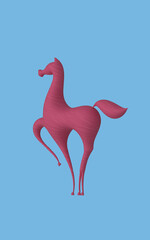 Rote Pferd.