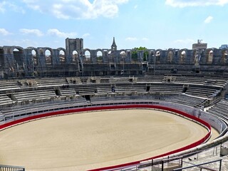 Arles, May 2023 : Visit the beautiful city of Arles en Provence - Historical city with its arena...