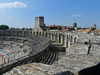 Arles, May 2023 : Visit the beautiful city of Arles en Provence - Historical city with its arena...